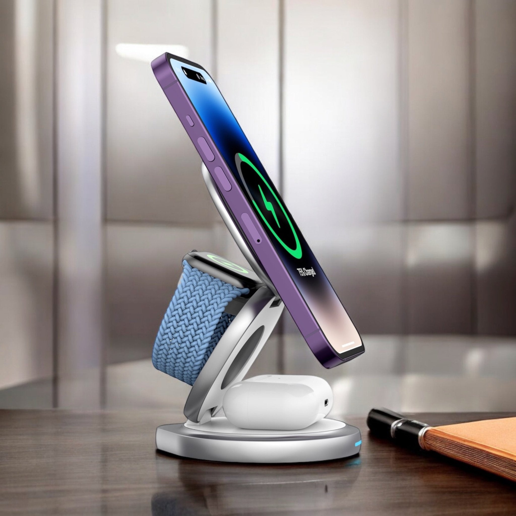 TheUrbanGeek Swivel 3 - in - 1 Wireless Folding Charger - TheUrbanGeek