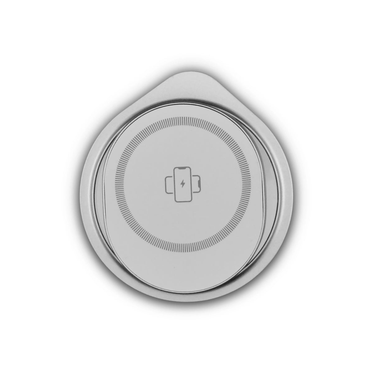 The Urban Geek Swivel 3 - in - 1 Wireless Folding Charger White Completely folded top view