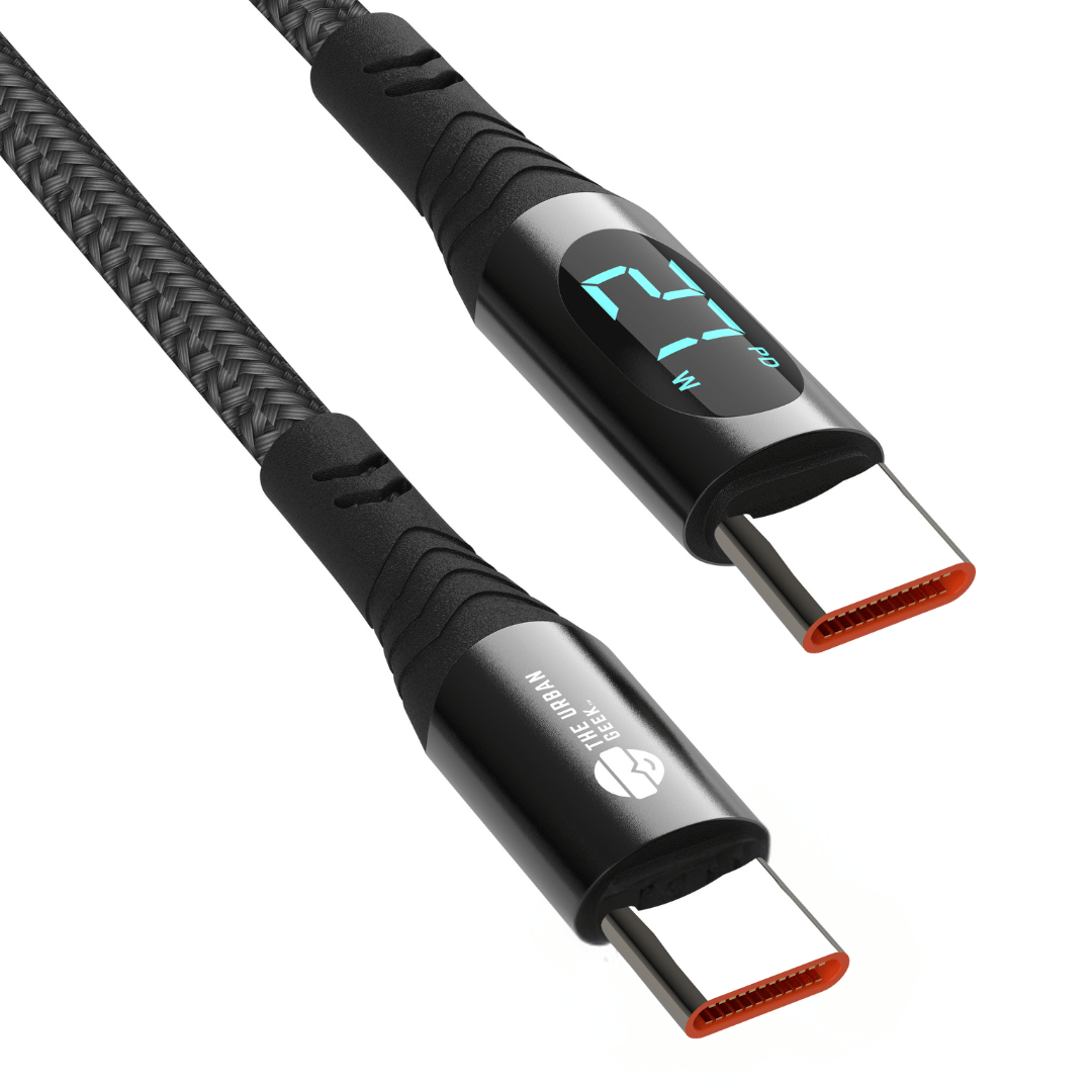 TheUrbanGeek USB C Fast Charging & Data Cable with Power Display (100W) - TheUrbanGeek