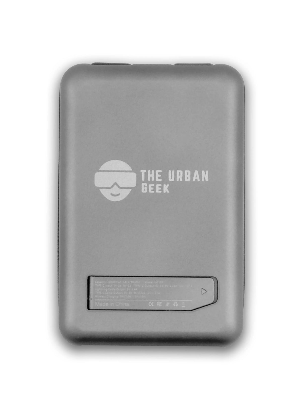 The Urban Geek Wireless 4 - in - 1 Power Bank with 10,000 mAh Capacity