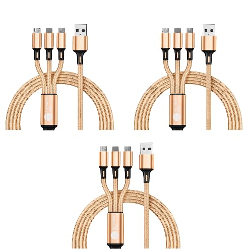 3 - in - 1 Fast Charging USB Cable [3 Pack] - TheUrbanGeek