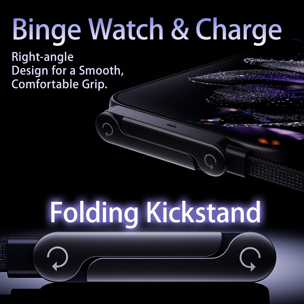 240W USB-C Fast Charging Cable with Kickstand