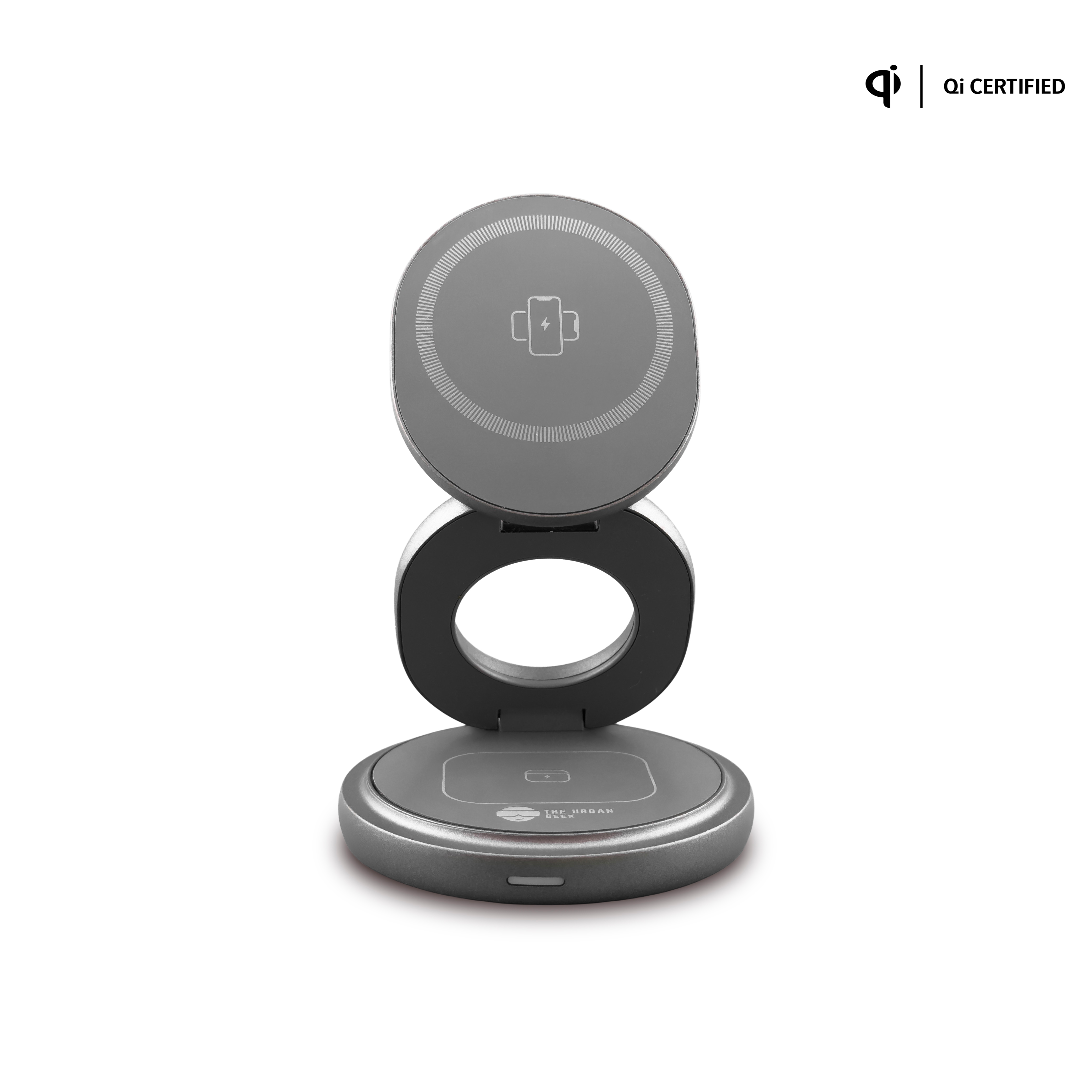 3-in-1 Swivel Wireless Folding Qi/Qi2 Charger