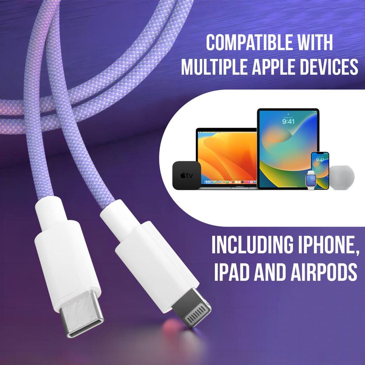 3-Pack iPhone Fast Charging Cable (3 Feet)