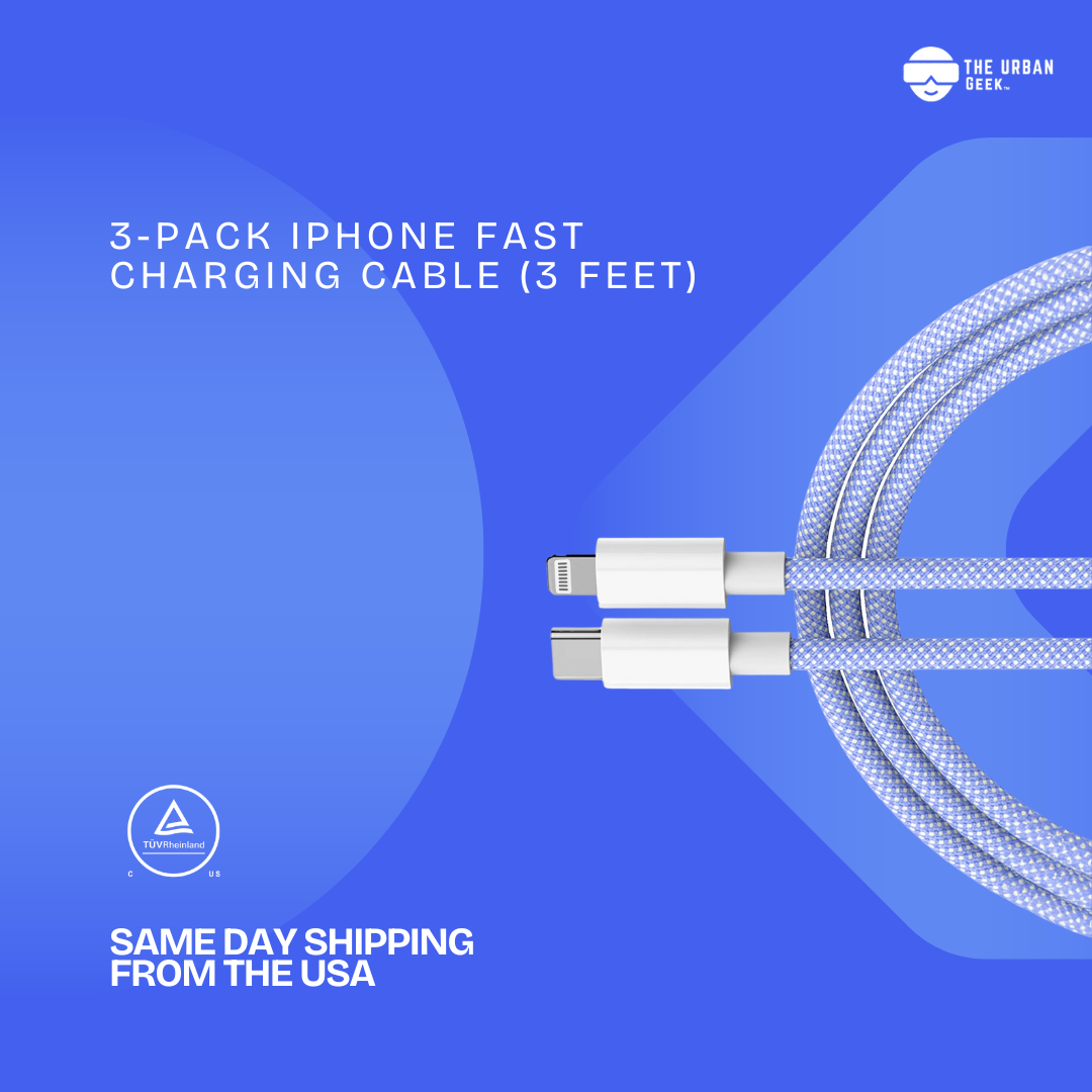 3-Pack iPhone Fast Charging Cable (3 Feet)