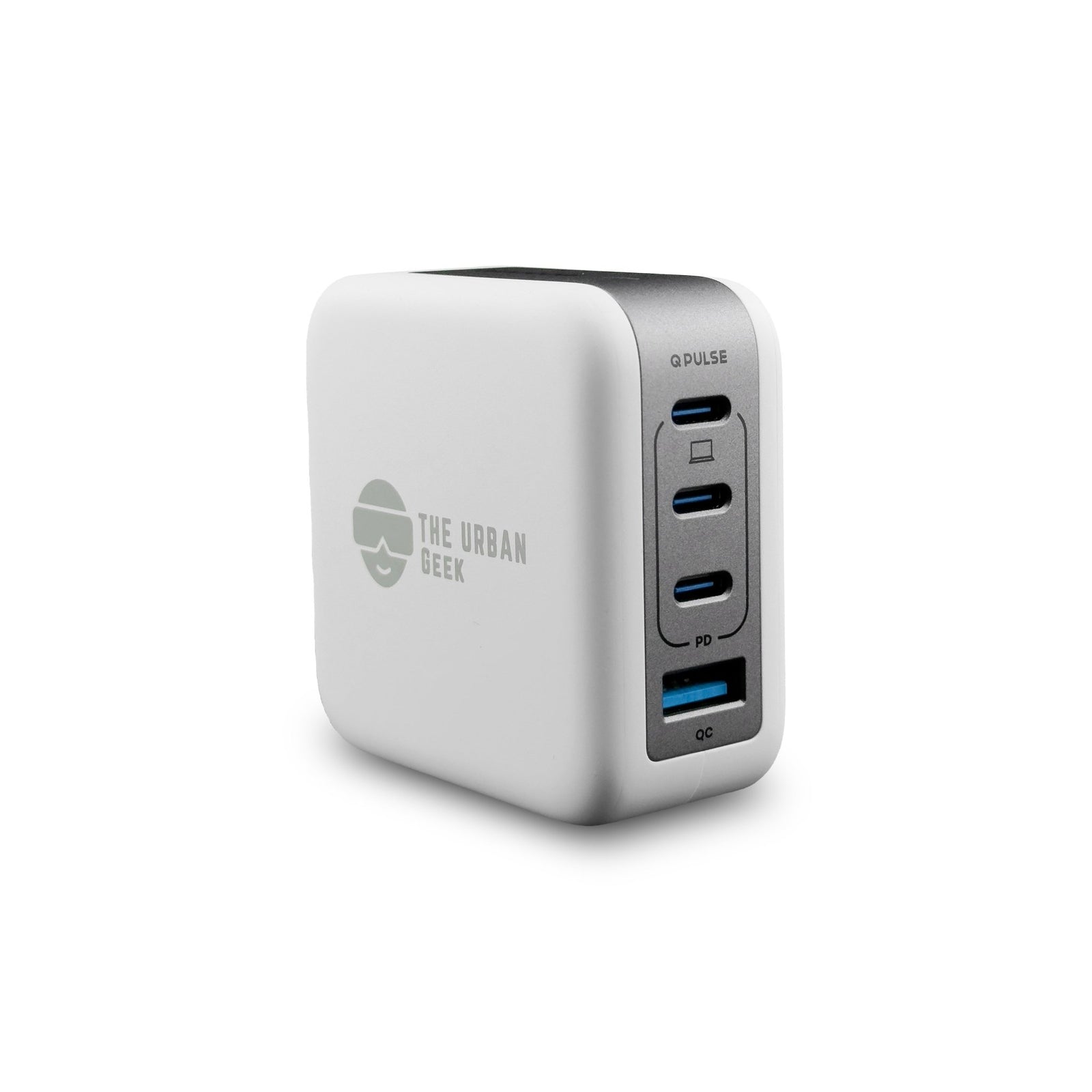 The Urban Geek white P100 100W 4-Port USB fast adapter