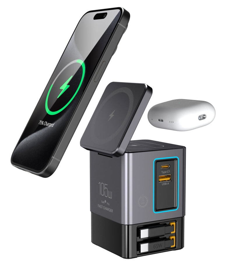 FlexHub 105W 6-in-1 Wireless Charging Station