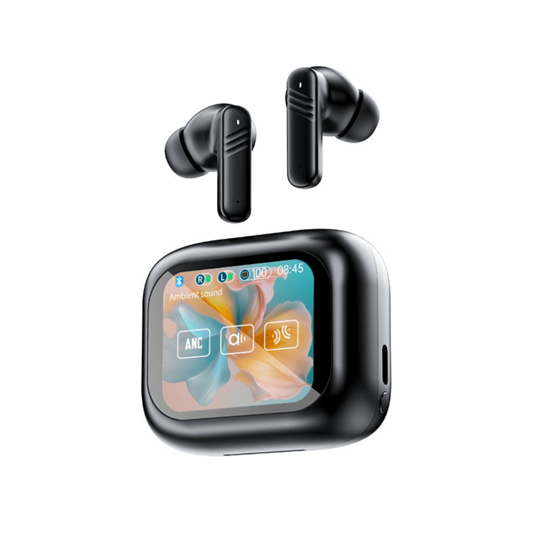 The Urban Geek T-S1 Premium Wireless Earbuds showing earbuds outside the case