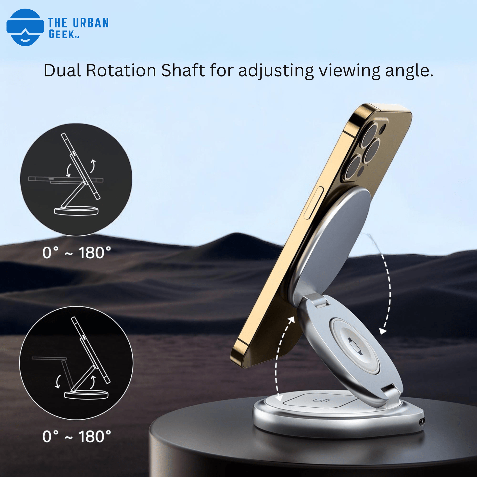 TheUrbanGeek Swivel 3 - in - 1 Wireless Folding Charger - TheUrbanGeek
