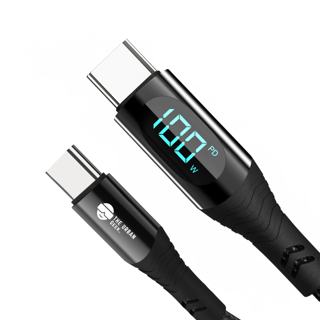 TheUrbanGeek USB C Fast Charging & Data Cable with Power Display (100W) - TheUrbanGeek