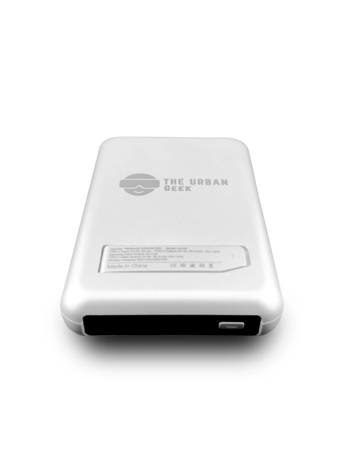 The Urban Geek Wireless 4 - in - 1 Power Bank with 10,000 mAh Capacity