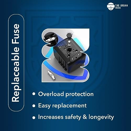Replaceable Fuse - International Travel Adapter